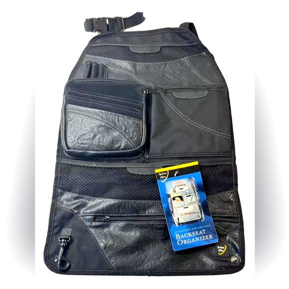 Back Seat Organizer Car/SUV, Leather Universal 5 Pockets 52551 Axils Elite NWT - Picture 1 of 12